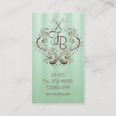 デザートカフェケータリングヴィンテージカップケーキベーカリー 名刺 (裏面)