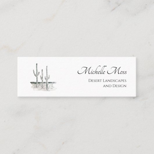 デザートカボスサウスウエストシンプル白黒 スキニー名刺 (正面)
