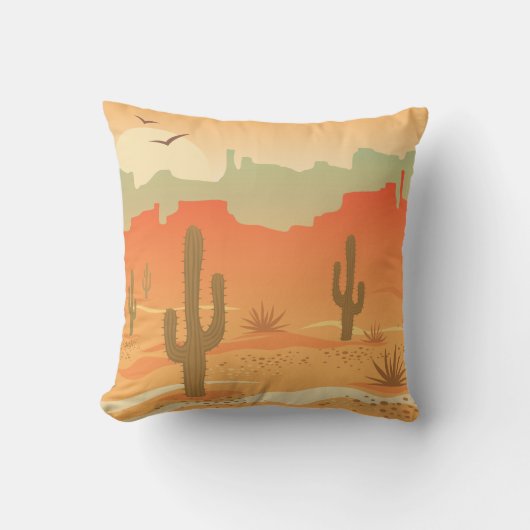 デザートカボスサウスウエストデザイン装飾用クッション クッション (正面)