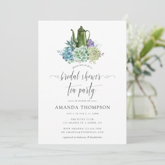 デザートカボスサクラントブライダルシャワーティーパーティー 招待状 (スタンド正面)