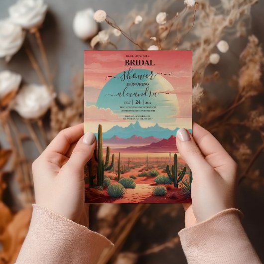 デザートカボスサクラントブライダルシャワー 招待状