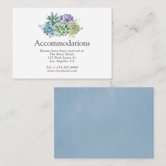 デザートカボスサク結婚カントの宿泊 エンクロージャーカード (正面/裏面)