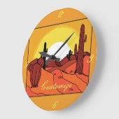 デザートカボスサンセットサンダー_コーブ ラージ壁時計 (傾斜)