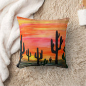 デザートカボスサンセット装飾用クッション クッション (ブランケット)