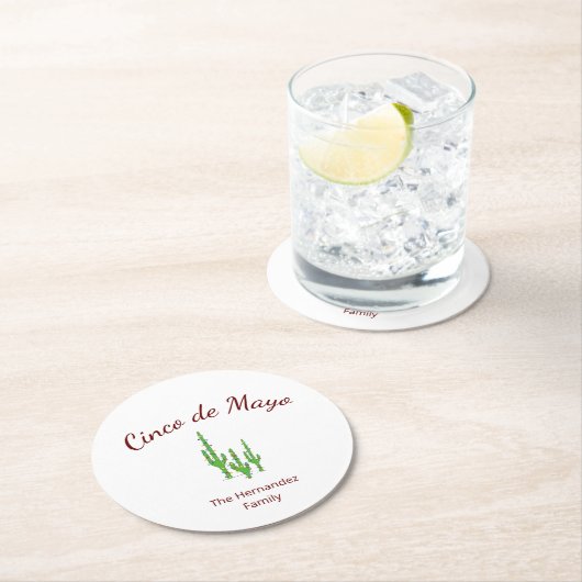 デザートカボスシンコデマヨフィエスタパーティー ラウンドペーパーコースター (インサイチュ)