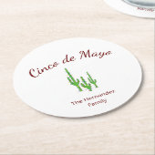 デザートカボスシンコデマヨフィエスタパーティー ラウンドペーパーコースター (アングル)