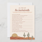 デザートカボスバッハすべての目の花嫁ゲームカード 招待状 (正面)