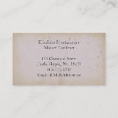 デザートカボスフラワープロフェッショナル名刺 名刺 (裏面)