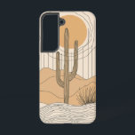 デザートカボスミラージュフォンケース SAMSUNG GALAXY S22ケース<br><div class="desc">黄金の太陽の下のサボテンは、暖かさと孤独を生み出すこのクリーンな砂漠のイラストレーションの中で平和的に立っている。</div>
