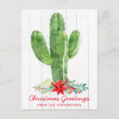 デザートカボス素朴クリスマスホリデーフォト シーズンポストカード (正面)