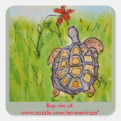 デザートカメメッセージカード スクエアシール (正面)