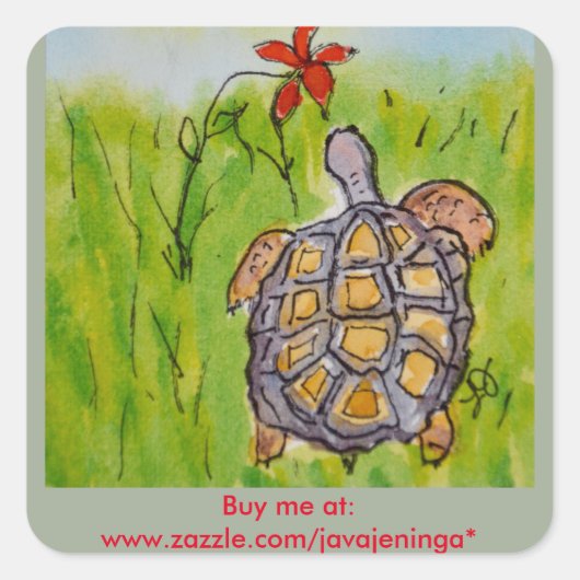 デザートカメメッセージカード スクエアシール (正面)