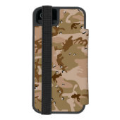 デザートカモフラージュ ペブル・ミリタリー・軍 INCIPIO iPhoneウォレットケース (フォリオ裏面)