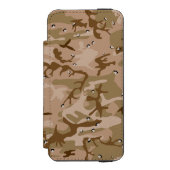 デザートカモフラージュ ペブル・ミリタリー・軍 INCIPIO iPhoneウォレットケース (フォリオ 正面)