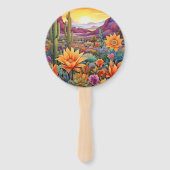 デザートカラーの花嫁衣装 ハンドファン (裏面)