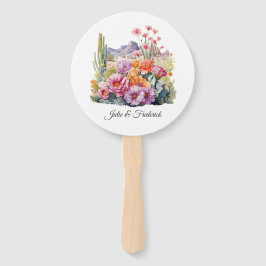 デザートカラーの花嫁衣装 ハンドファン