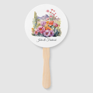 デザートカラーの花嫁衣装 ハンドファン