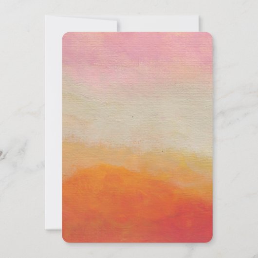 デザートカラーズ抽象芸術景観誕生日 招待状 (裏面)