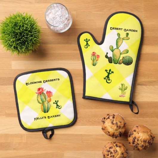デザートガーデン 鍋つかみ&鍋敷きセット (トップダウン)