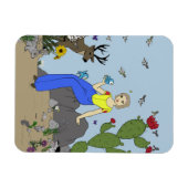 デザートガールと動物の磁石 マグネット (横)