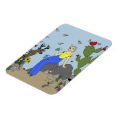 デザートガールと動物の磁石 マグネット (左側)