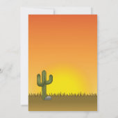 デザートキッド誕生日のトリケラトプス恐竜 招待状 (裏面)