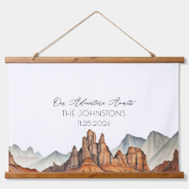 デザートキャニオンユニークウォーター結婚カラーズゲストブック 吊り下げ型タペストリー