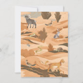 デザートキャニオン動物ベビーシャワー 招待状 (裏面)