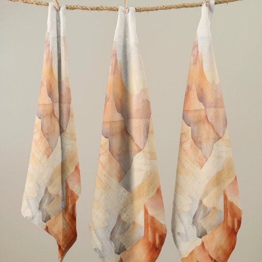 デザートキャニオン水彩画 ウォッシュタオル