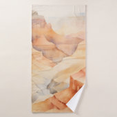 デザートキャニオン水彩画 バスタオル (バスタオル)