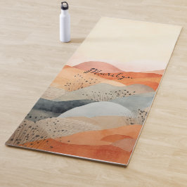 デザートキャニオン水彩画 ヨガマット