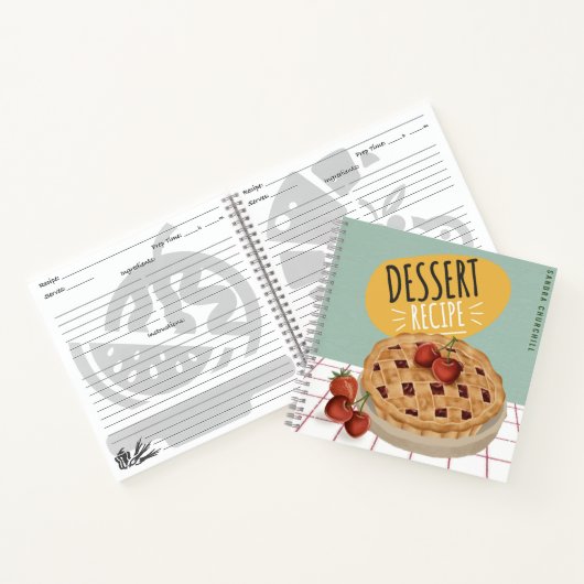 デザートクックブック焼いたグッズレシピパーソナライズされた ノートブック (内部)