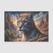 デザートクーガー威厳のあるウィルダネスデコページ 薄葉紙 (正面)