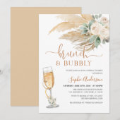 デザートグリーナリーボホパンパスグラスブランチ&バブリー 招待状 (正面/裏面)
