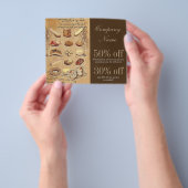 デザートケーキフランスのペストリーCookieベーカリー チラシ (手)