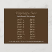 デザートケーキフランスのペストリーCookieベーカリー チラシ (裏面)