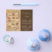 デザートケーキフランスのペストリーCookieベーカリー チラシ (シングル)