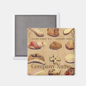 デザートケーキフランスのペストリーCookieベーカリー マグネット (正面/裏面)