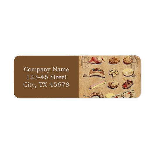 デザートケーキフランスのペストリーCookieベーカリー ラベル (正面)