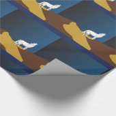 デザートコヨーテハウリング満月サンダー_コーブ ラッピングペーパー (角)