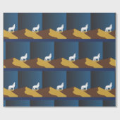 デザートコヨーテハウリング満月サンダー_コーブ ラッピングペーパー (フラット)