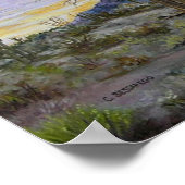 デザートコヨーテ絵画スのプリントをキャンバスに ポスター (角)