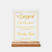 デザートゴールデンTouchおもしろいパーティー。 アクリルサイン (正面)