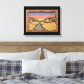 デザートサウスウェストフォークアカラフルートサンセット キャンバスプリント (インサイチュ (寝室))