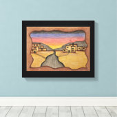 デザートサウスウェストフォークアカラフルートサンセット キャンバスプリント (インサイチュ (ウッドフロア))