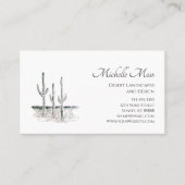 デザートサウスウエストサクチュス白黒 名刺 (正面)