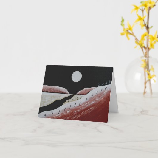 デザートサウスウエストサボスサボスフォークアートクリスマス カード (黄色い花)