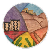 デザートサウスウエストフォークアートアリゾナ セラミックノブ (正面)