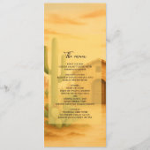 デザートサウ素朴ザンストテラコッタ結婚の夕食 プログラム (正面)