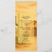 デザートサウ素朴ザンストテラコッタ結婚の夕食 プログラム (裏面)